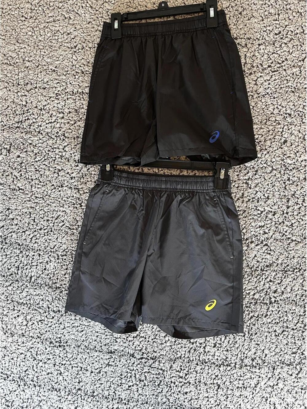 ASICS Kids Medium Athletic Shorts Lot of 2 Black/Gray NWOT Youth M